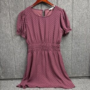 Speechless Mauve Polka Dot Mini Dress
